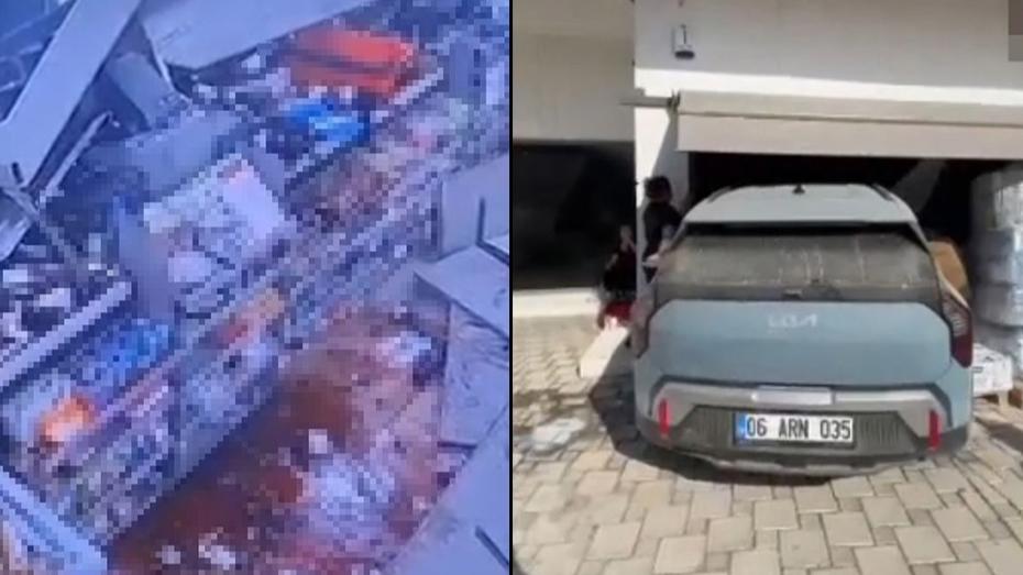 Muğla'da Otomobil Markete Girdi: Çalışanlar ve Müşteriler Şok Yaşadı
